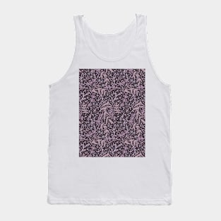 Botanicals and Dots - Hand Drawn Design -Purple, Mauve, Slate Grey Tank Top